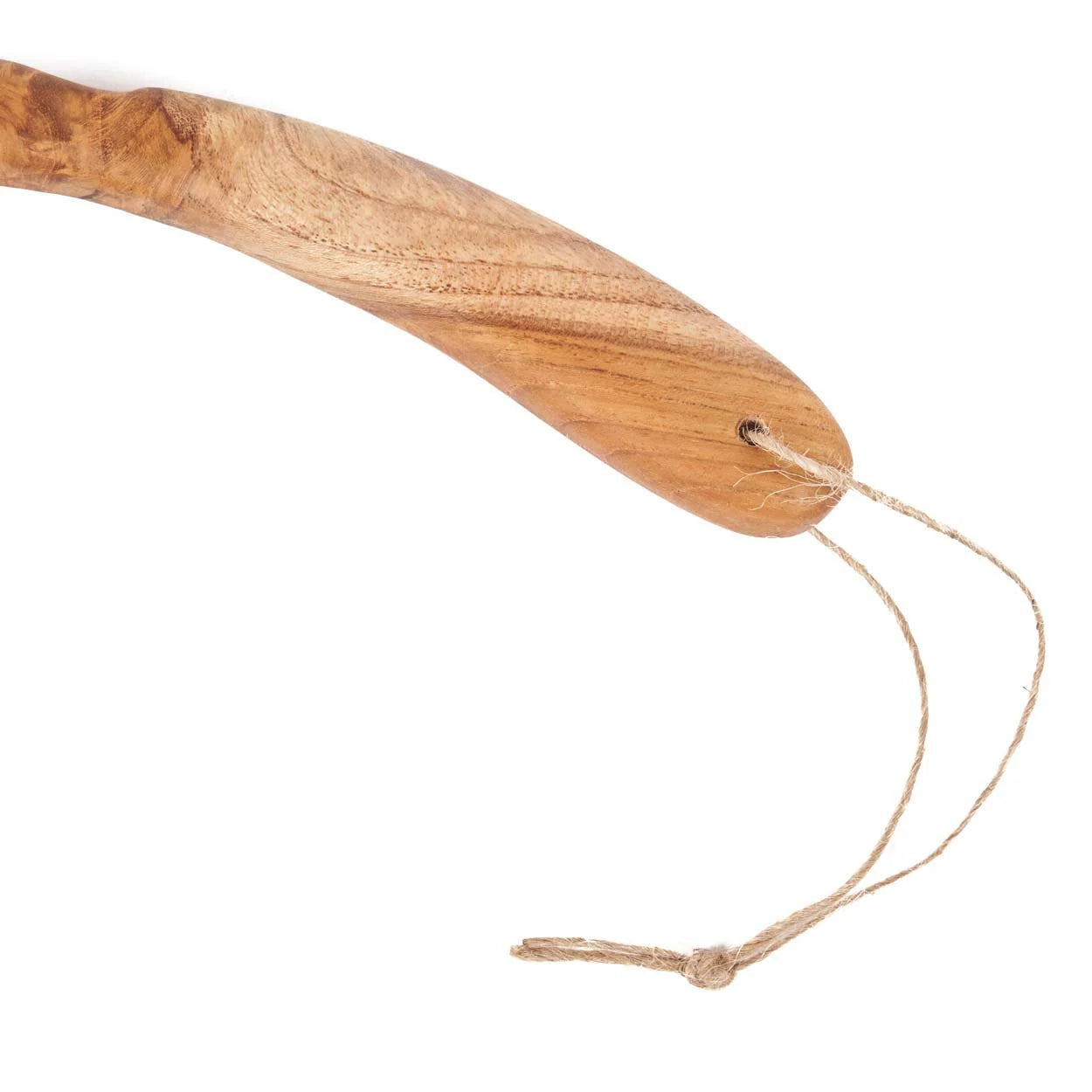 Brosse à vaisselle en bois de teck lisse brun clair avec fibres végétales