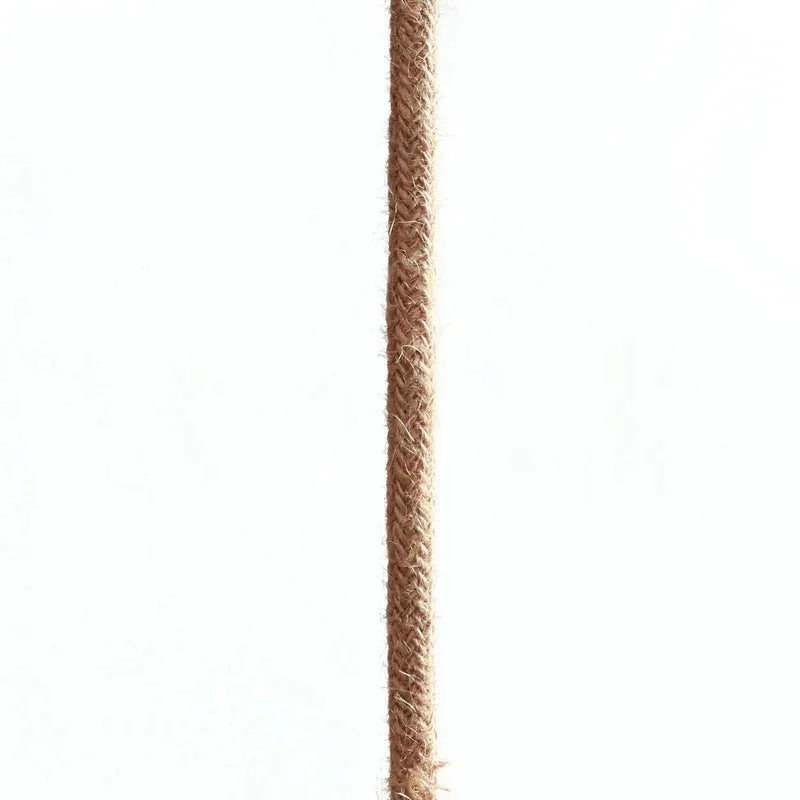 Cordon en jute naturel tressé pour le câble suspension en métal noir