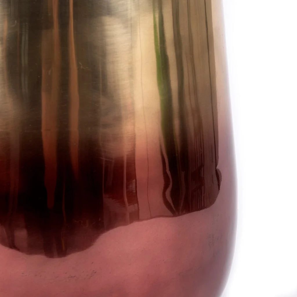 Vase en laiton rose gold bicolore pour décoration élégante Le cache-pot XL