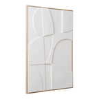 Cadre blanc avec relief géométrique 60x90 cm