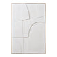 Cadre blanc avec relief géométrique 60x90 cm