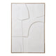 Cadre blanc avec relief géométrique 60x90 cm