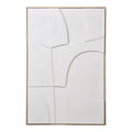 Cadre blanc avec relief géométrique moderne 60x90 cm