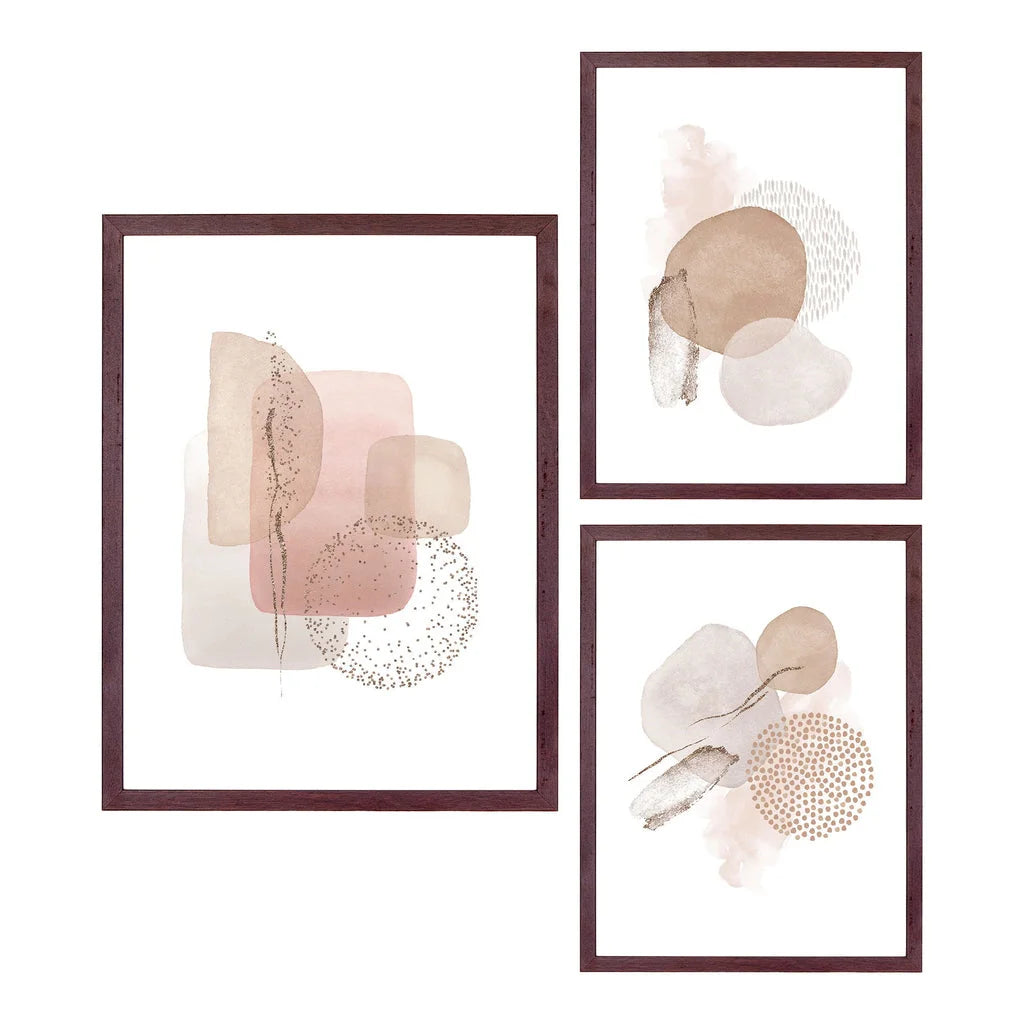 Cadres photo en MDF marron foncé – Lot de 3 formats A4