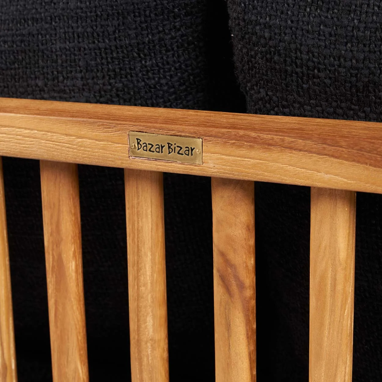 Chaise en bois avec étiquette Bazar Bizar pour Canapé 2 places en teck recyclé