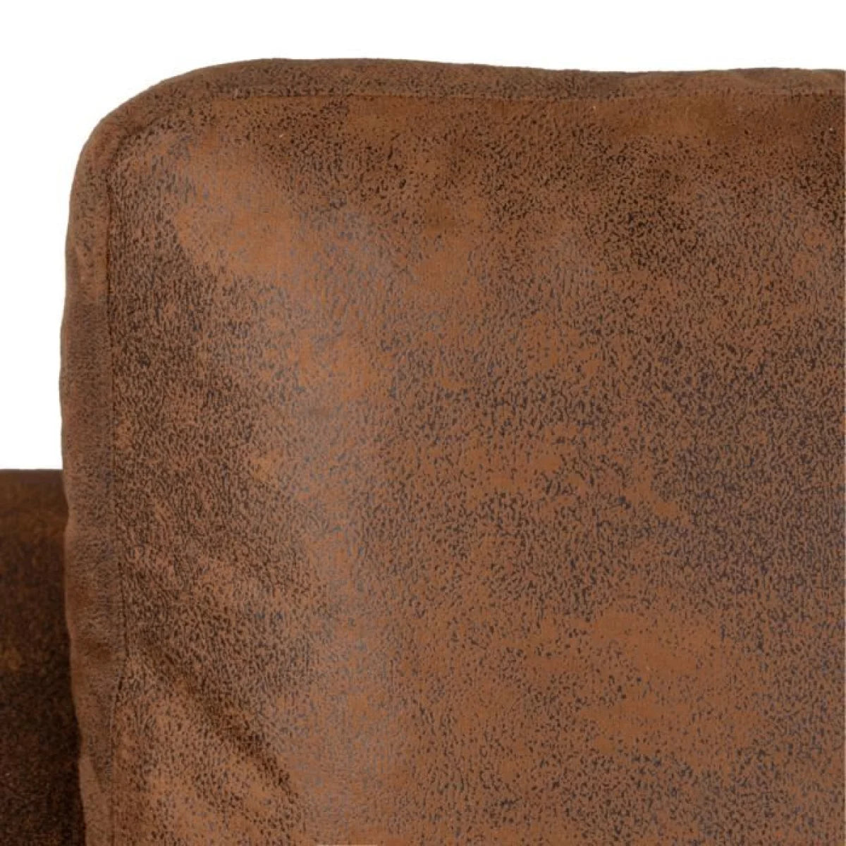 Couvre-bras en daim marron cognac pour canapé d angle en tissu aspect cuir