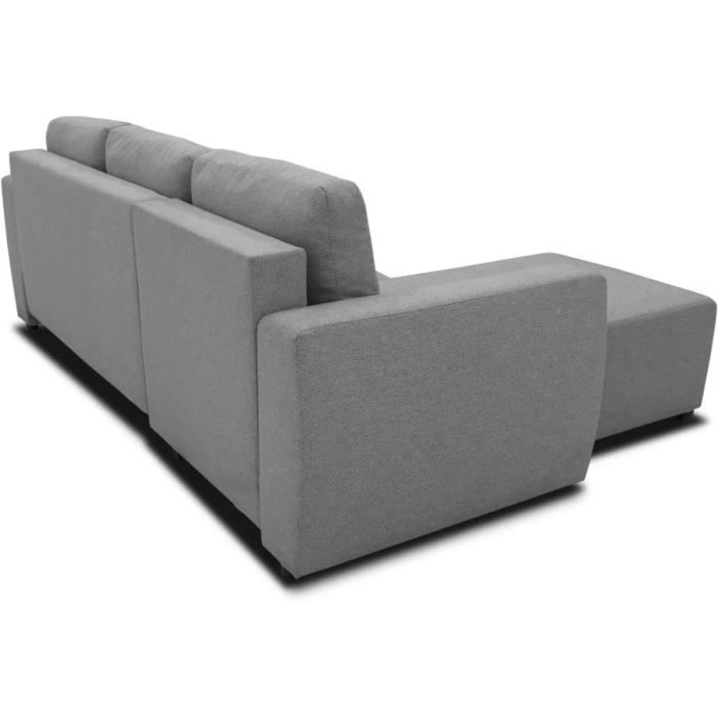 Canapé d’angle réversible gris anthracite 224x155 cm avec coffre