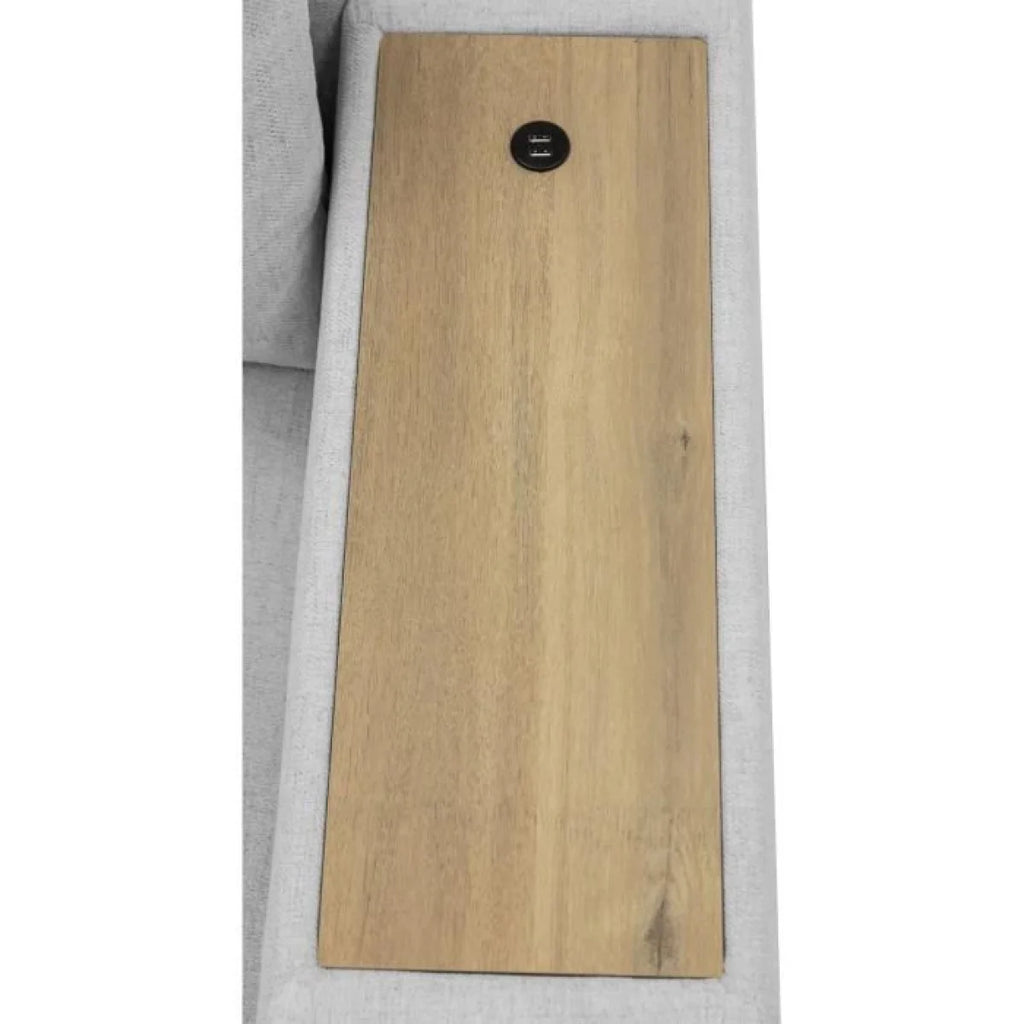 Planche à découper en bois clair avec poignée noire ronde