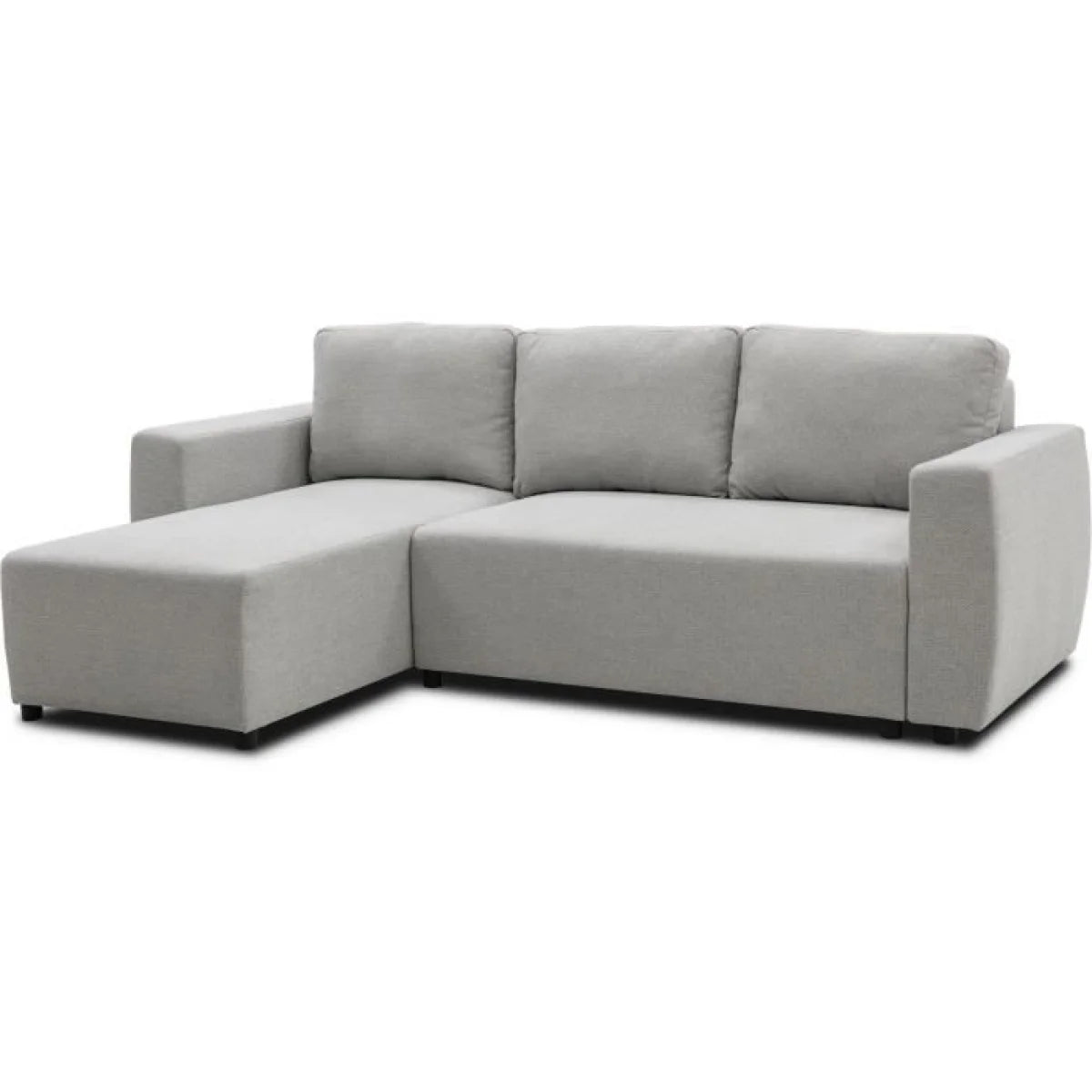 Canapé d’angle réversible gris clair 224x155 cm, méridienne gauche