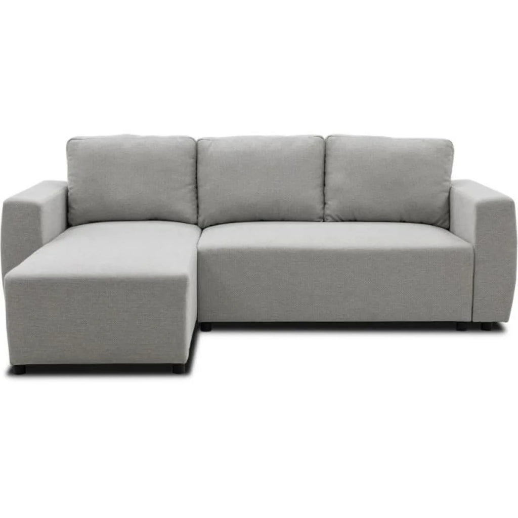 Canapé d’angle réversible gris clair avec méridienne gauche 224x155 cm