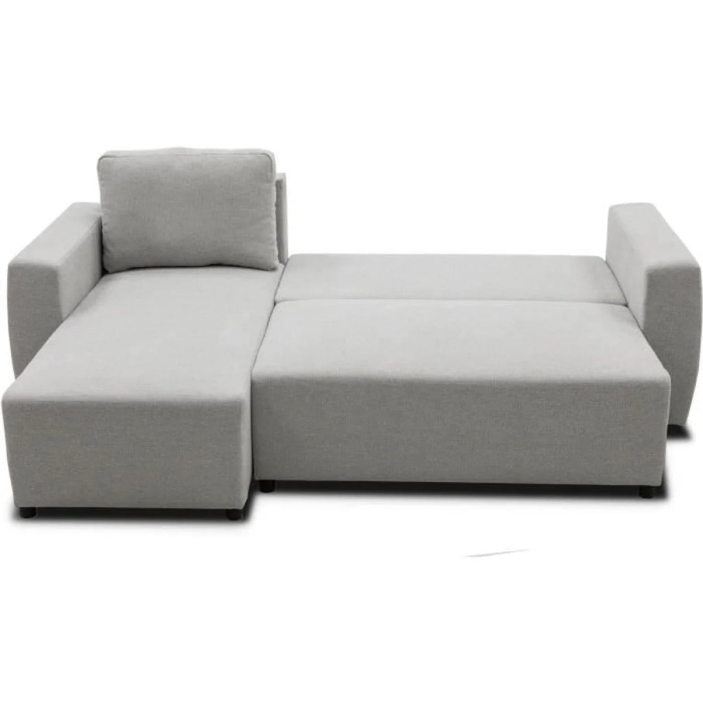 Canapé d’angle réversible gris clair avec méridienne gauche 224x155 cm