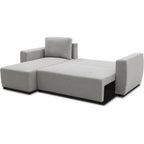 Canapé d’angle réversible gris clair 224x155 cm avec méridienne gauche