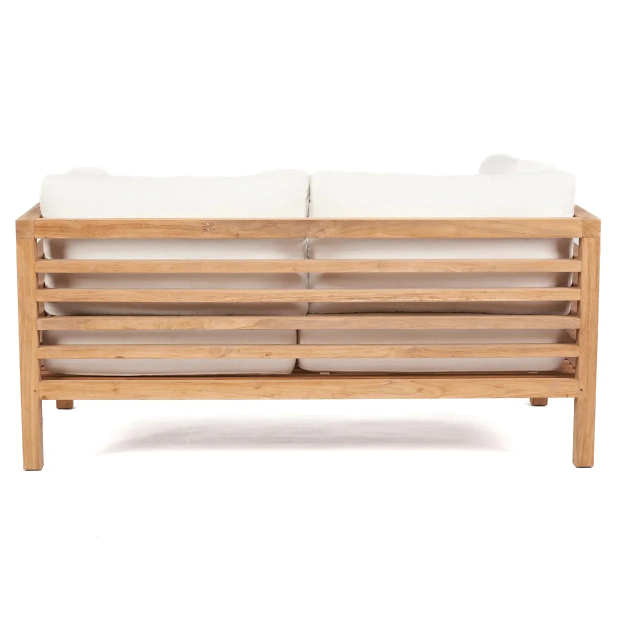 Canapé modulaire 2 places en teck recyclé naturel 160cm