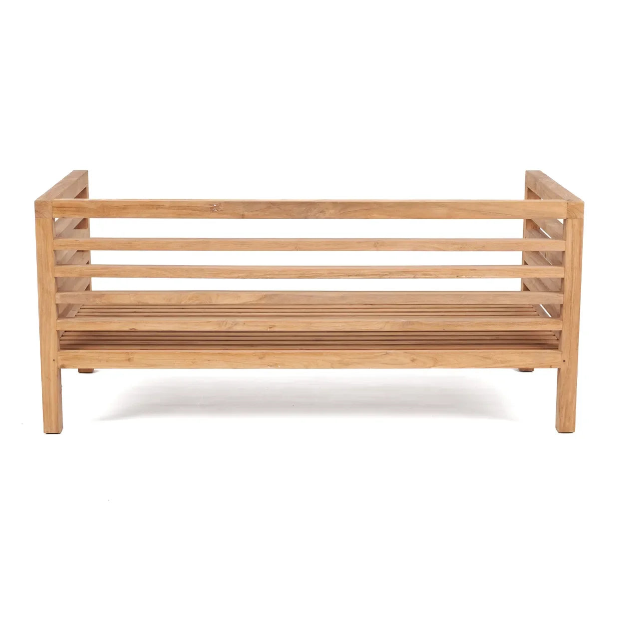 Structure de banc en lattes de bois pour Canapé modulaire deux places en teck recyclé
