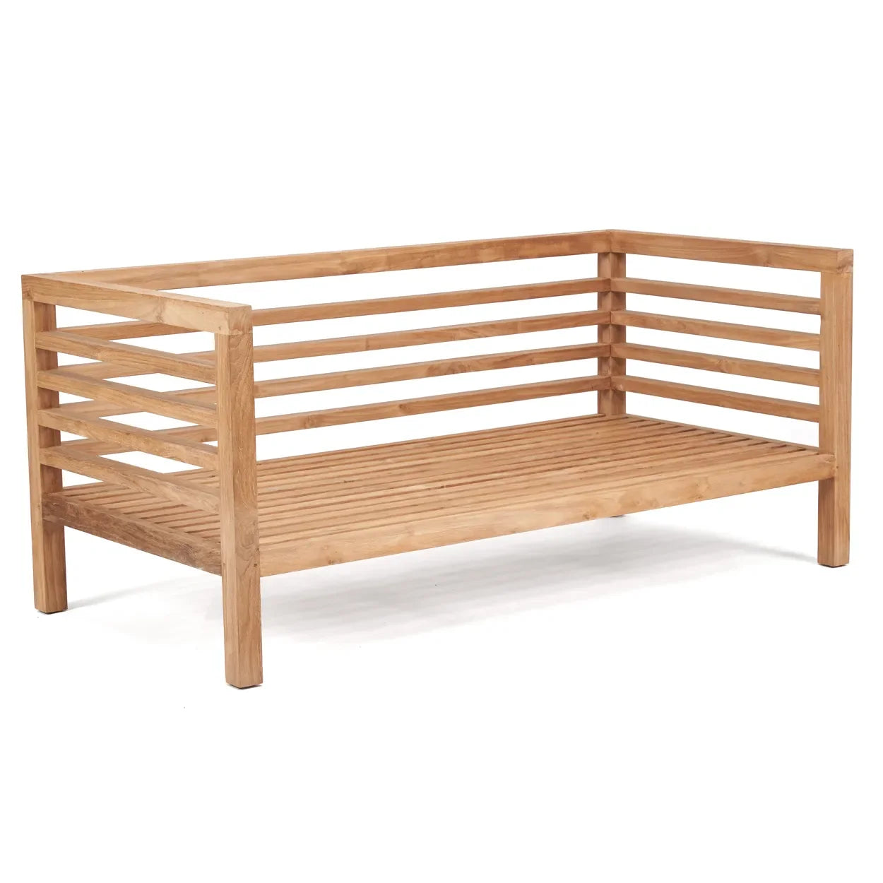 Cadre en bois pour canapé d’extérieur modulable en teck recyclé naturel 160cm