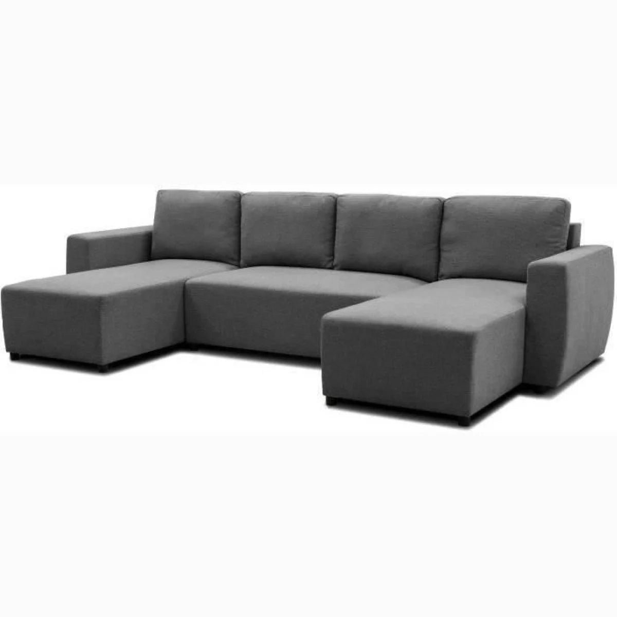 Canapé panoramique gris anthracite avec double méridienne 297x155 cm