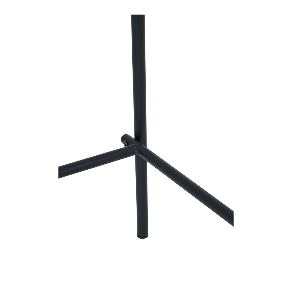 Base de métal noire pour chaise de comptoir en bois et tissu marron, lot de 2