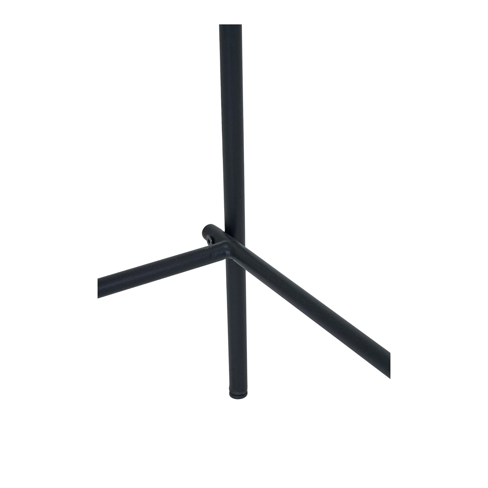 Base de métal noire pour chaise de comptoir en bois et tissu marron, lot de 2