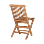 Chaise enfant en teck pliable et naturel, lot de 2, mobilier élégant et pratique