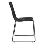 Chaise de jardin noire en rotin synthétique et métal, lot de 2