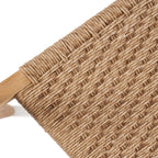 Dossier de dossier de chaise en osier naturel pour la salle à manger Amaya Extérieure