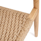 Assise de chaise tissée avec cadre en bois pour La chaise de salle à manger Amaya Naturelle Extérieure
