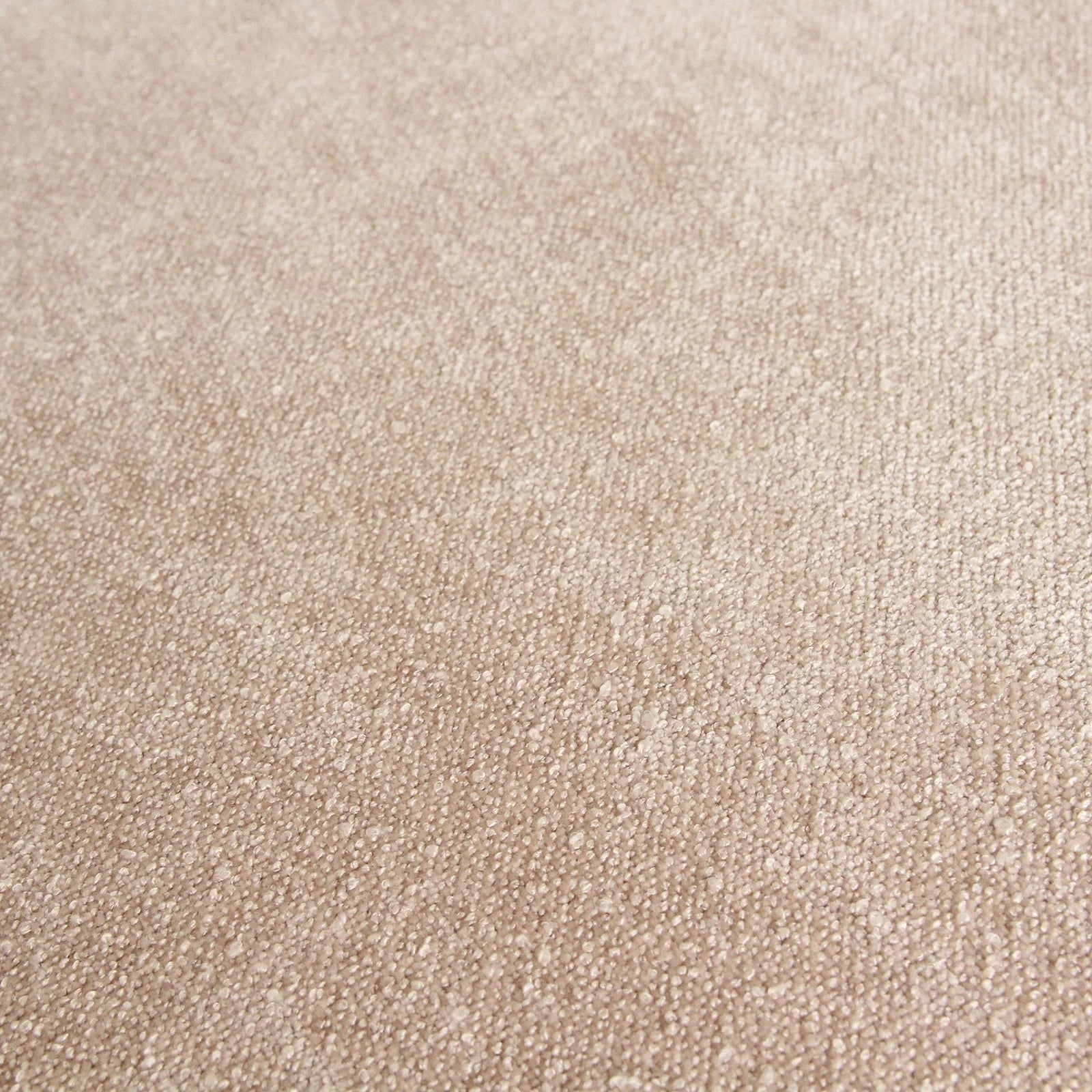 Chaise de salle à manger en teck avec tissu beige texturé moelleux