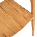Table de côté en bois à lattes pour La chaise de salle à manger Nihi Oka Extérieur