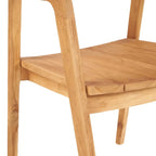 Assise et cadre en bois de la chaise de salle à manger Nihi Oka Extérieur