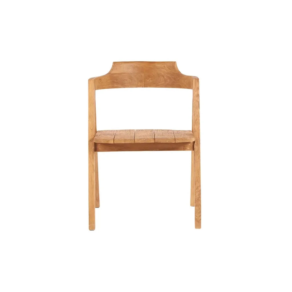 Chaise en bois avec siège tissé pour La chaise de salle à manger Nihi Sumba Extérieur