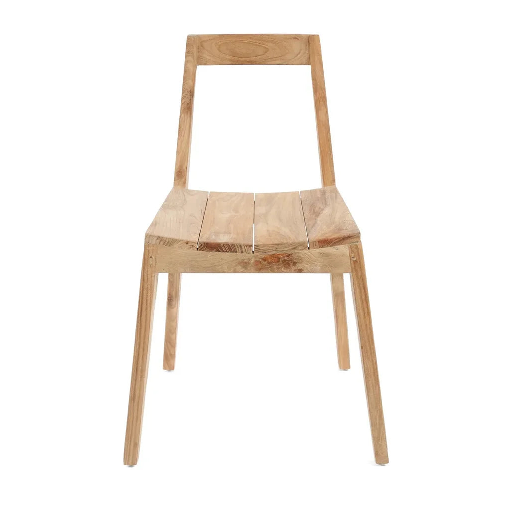 Chaise en lattes de bois pour salle à manger Paxi Naturelle extérieure