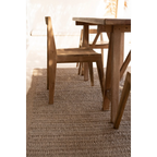 Chaise de salle à manger en teck recyclé naturel pour intérieur et extérieur