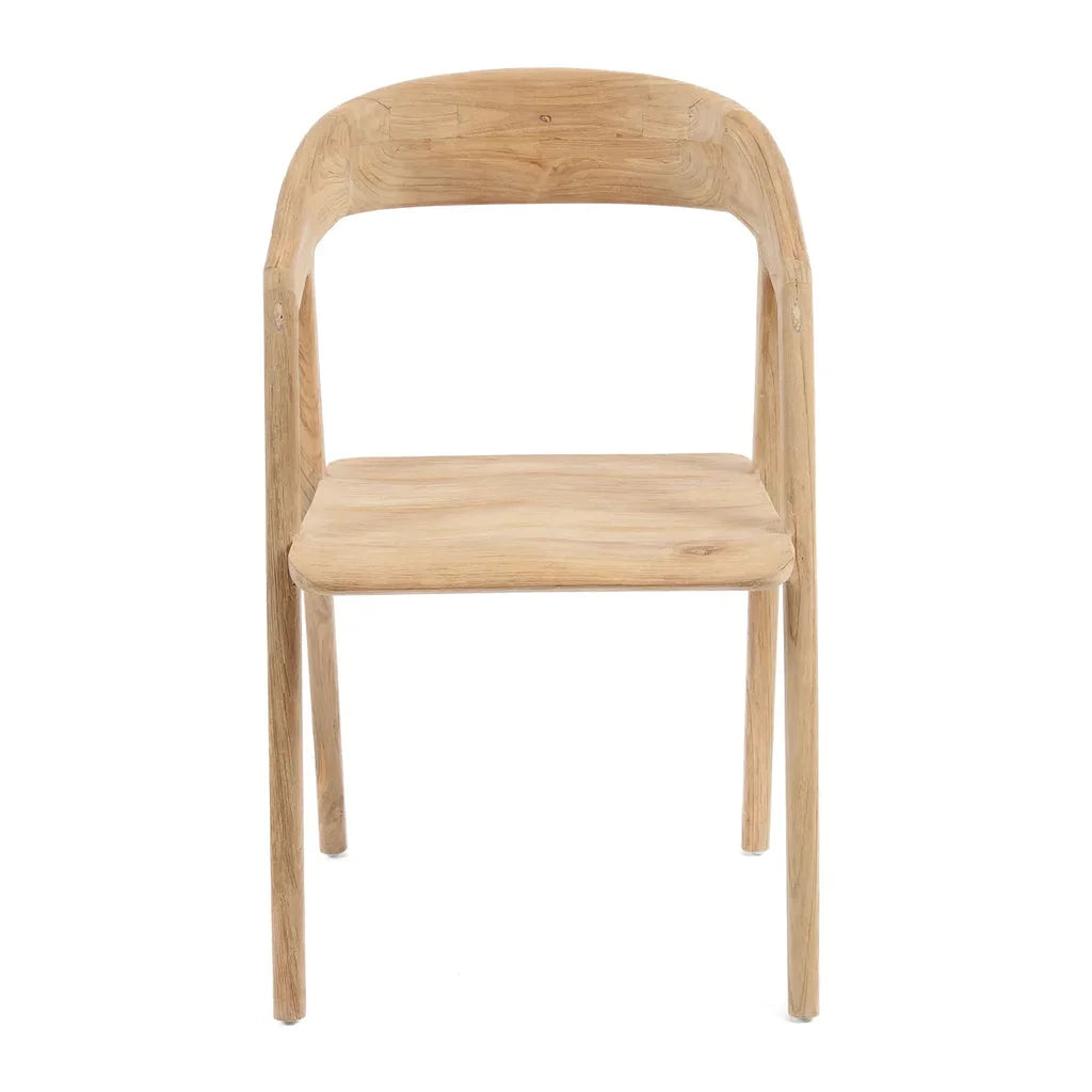 Chaise en bois avec dossier courbé, modèle La chaise de salle à manger Teluk