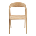 Chaise en bois avec dossier courbé, modèle La chaise de salle à manger Teluk