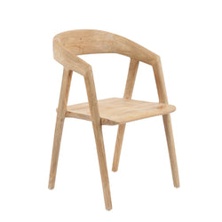 Chaise en bois avec dossier courbé de la salle à manger Teluk
