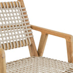 Détail de la chaise en osier La chaise de salle à manger Trikeri
