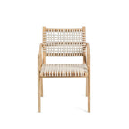 Chaise en bois tissé pour salle à manger La chaise de salle à manger Trikeri