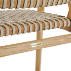 Chaise de salle à manger Trikeri avec siège en tissage naturelle