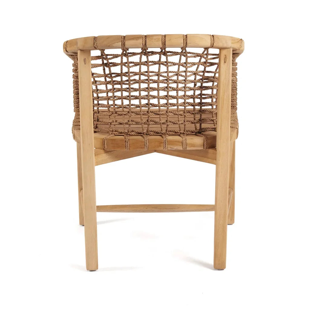 Chaise en bois tressé pour salle à manger Tugu Extérieur