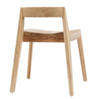 Chaise en bois avec dossier pour La chaise de salle à manger Ydra Naturelle Extérieure