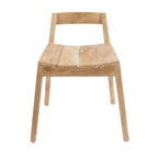 Chaise en bois avec assise à lattes pour La chaise de salle à manger Ydra Naturelle Extérieure