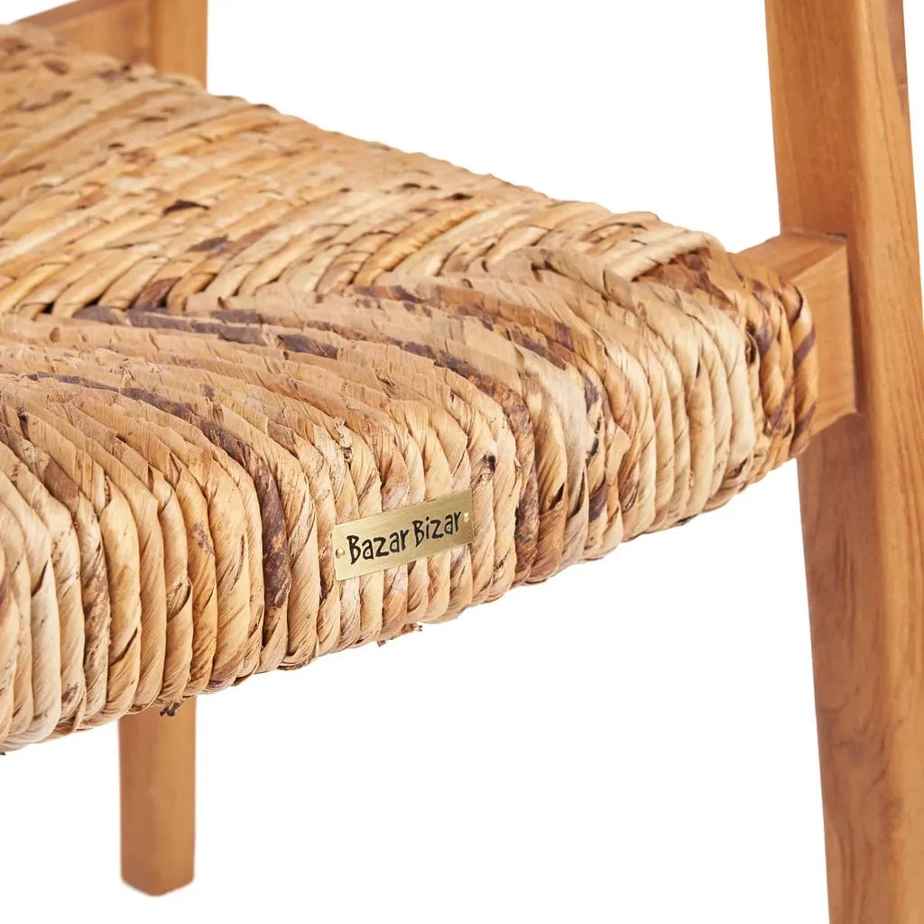 Chaise en teck empilable pour salle à manger