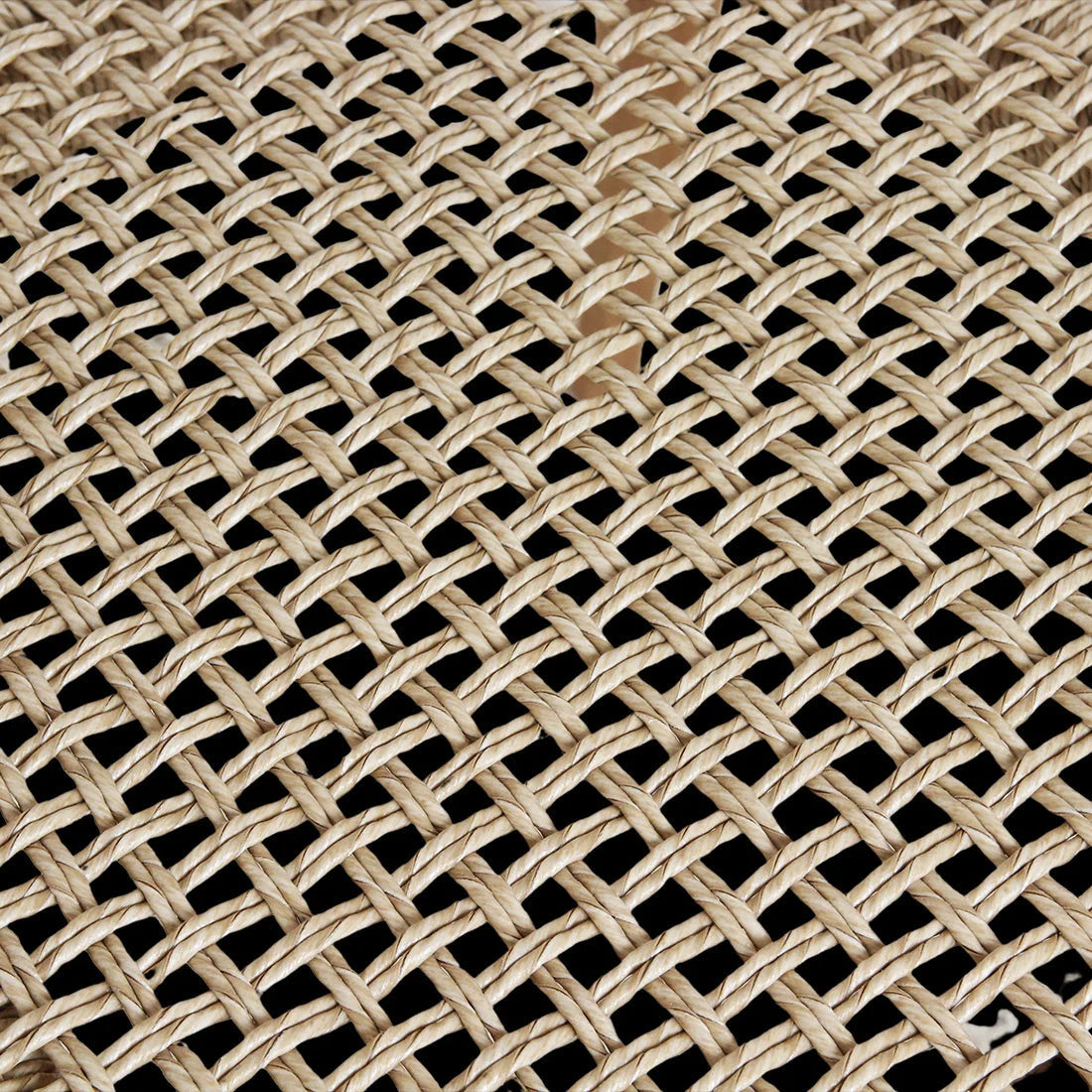 Surface en osier tissé beige avec motif losangé diamanté