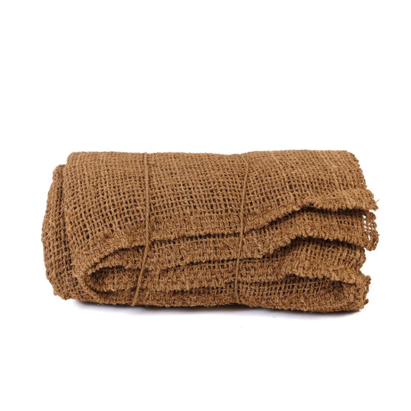 Clôture décorative en fibres de coco tressées brun naturel – 1000x150 cm