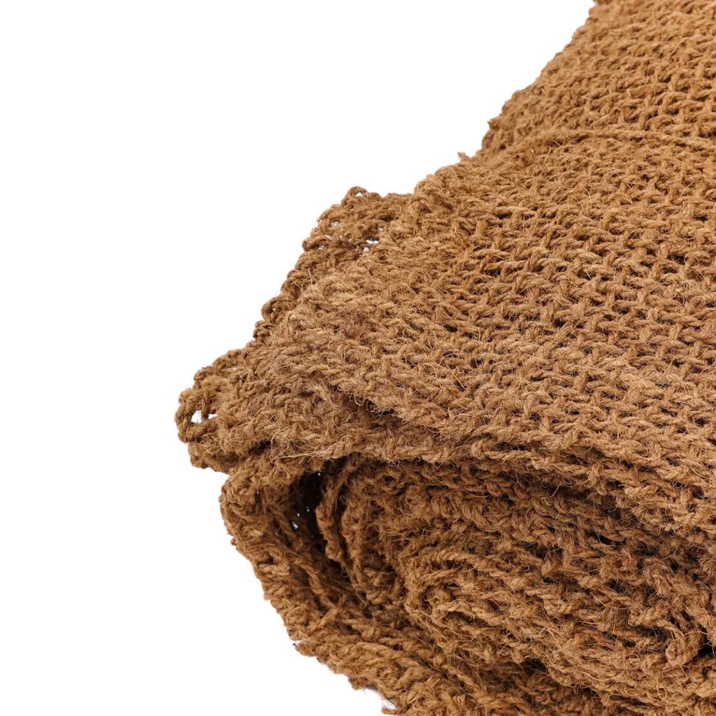 Clôture décorative en fibres de coco tressées brun naturel – 1000x150 cm