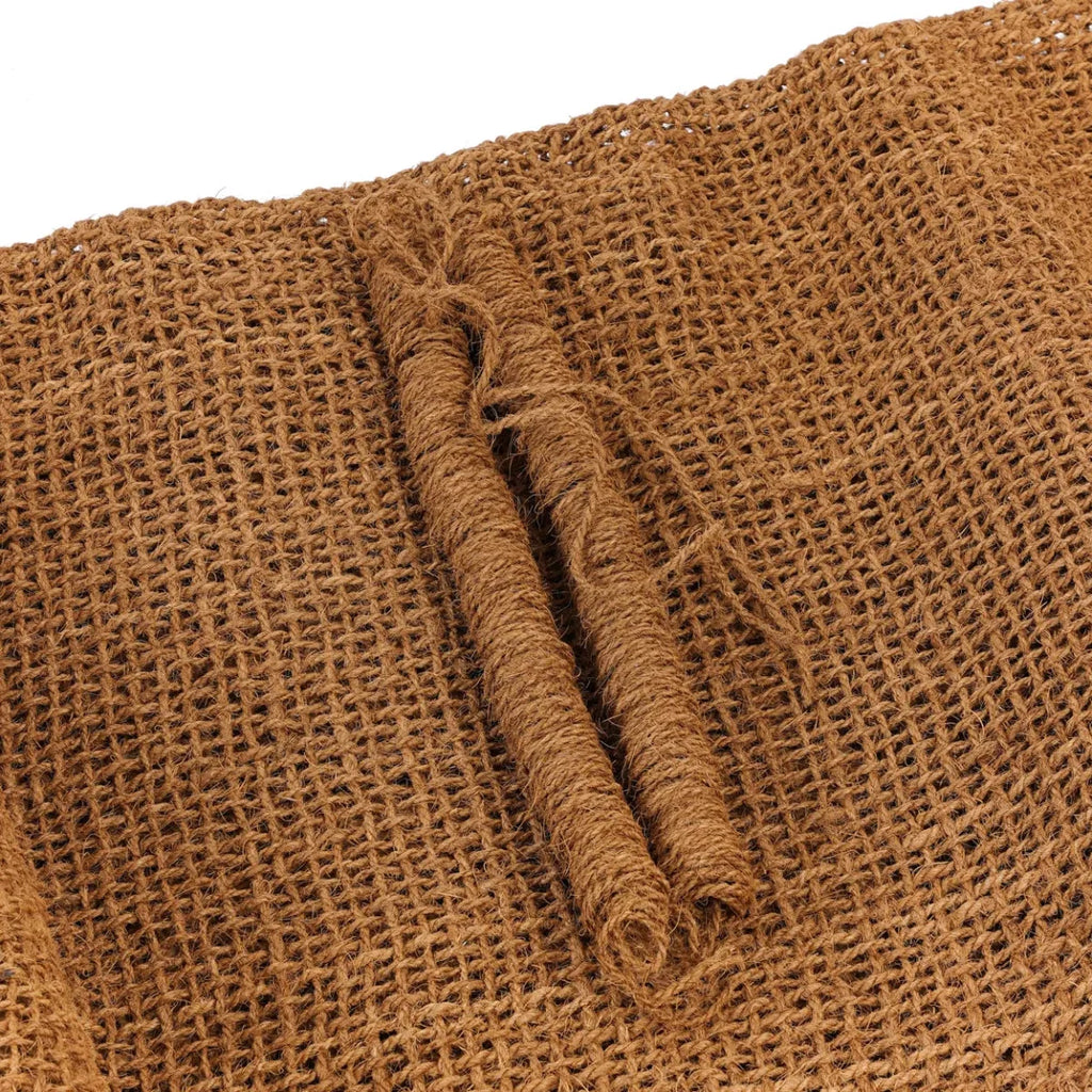 Clôture décorative en fibres de coco tressées brun naturel – 1000x150 cm