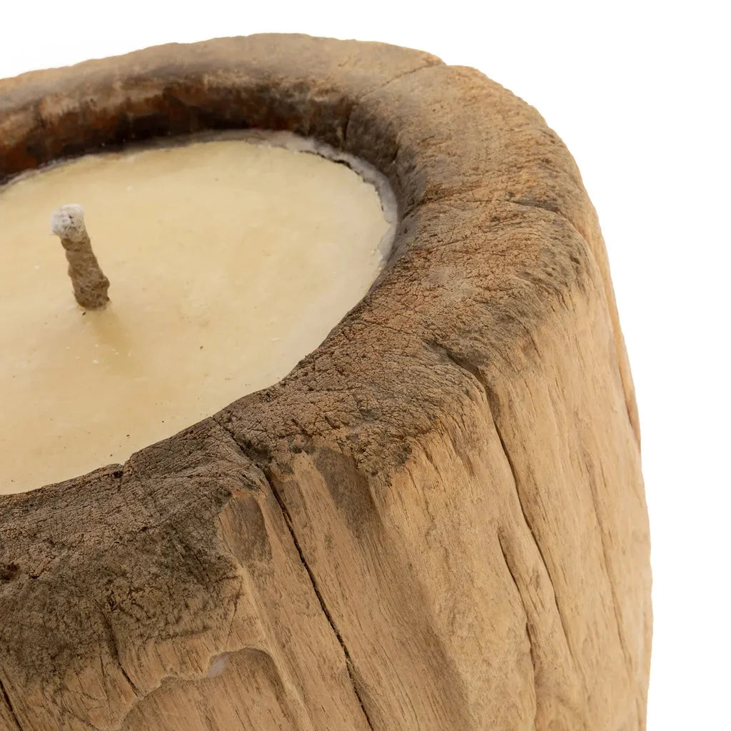Support pour bougies en bois rustique, support de bougies Le Coffre à Bougies Naturel