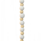 Collier décoratif en perles de bois aux tons naturels lisses