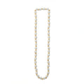 Collier en perles blanches et jaunes, design minimaliste