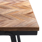 Tableau en bois à chevrons naturel de la console à chevrons La Console à Chevrons - Naturel